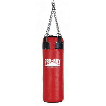 RED COLLECTION HEAVY LEATHER PUNCH BAG 3FT